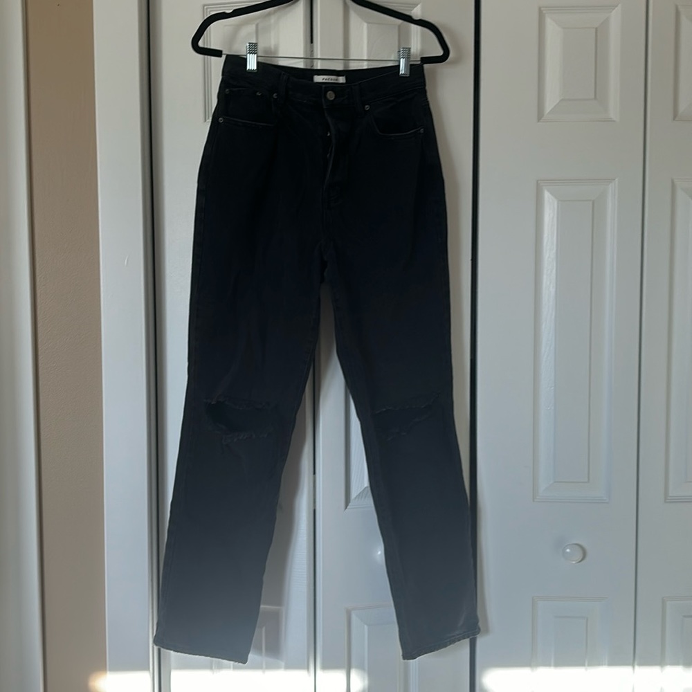 Black, dad jeans from PacSun. Lightly distressed. Size U.S 28